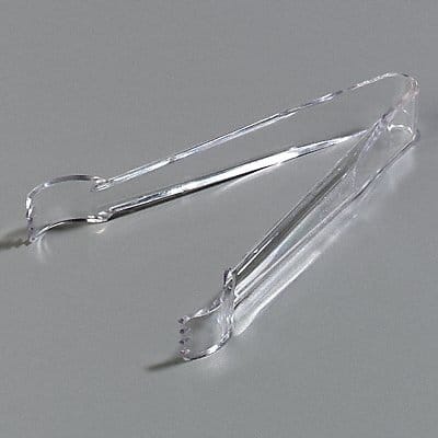 Pom Tongs 6.1 in L Plastic Clear PK12