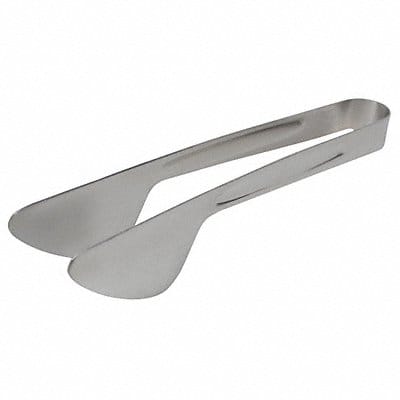 Flat Tongs 8 in L SS Silver PK12