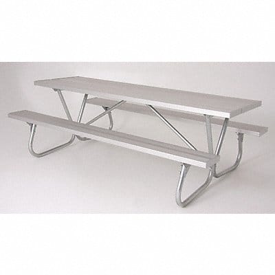 Picnic Table 96 W x68 D Silver