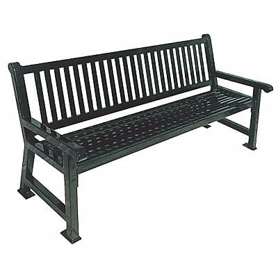 Outdoor Bench 48 in L 36 in Black