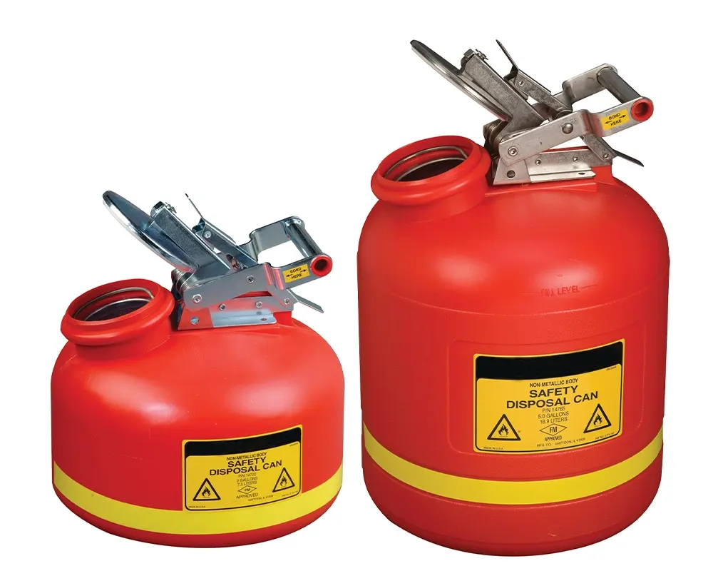 Flammable and Corrosive Liquids Disposal Cans