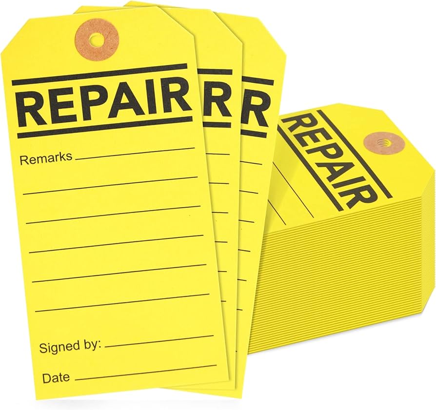 Repair Maintenance and Inspection Tags