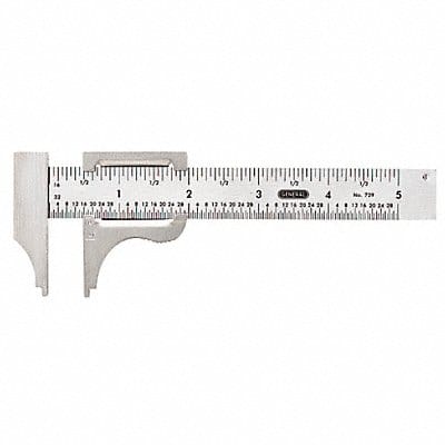 Vernier Caliper 4 In SS 1/16 1/32 Grad