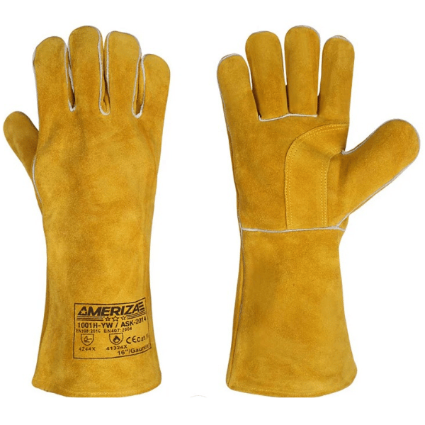 WELDING GLOVE AMERIZA YELLOW LEATHER HOCKET PALM