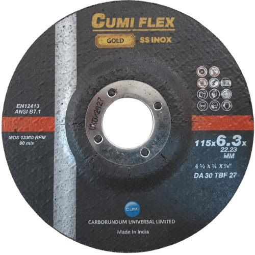 GRINDING WHEEL 115X6.3X22 CUMI FLEX INOX