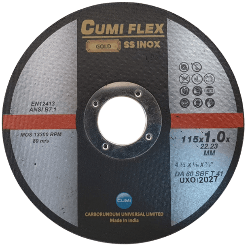 CUTTING WHEEL 115 X 1 X 22.23 CUMI FLEX INOX