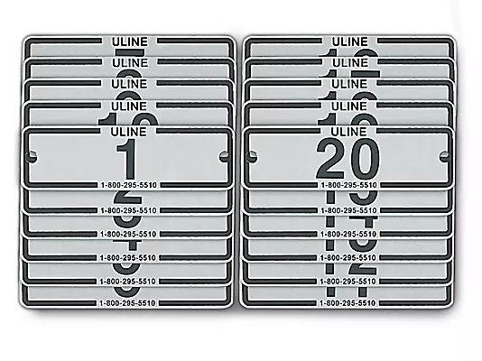 Locker Number Plates